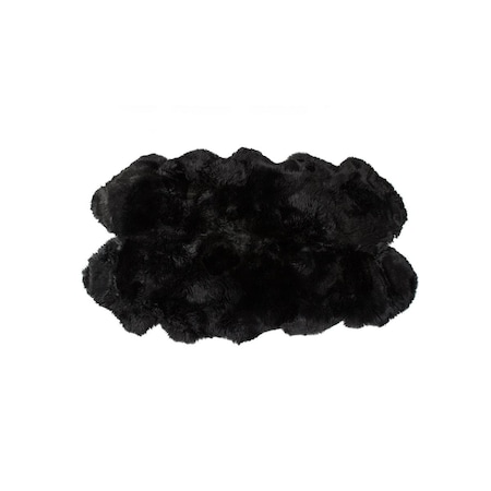 Palacedesigns 4 x 6 in. Sheepskin Rug - Black PA1835080